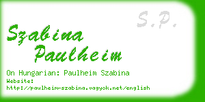 szabina paulheim business card